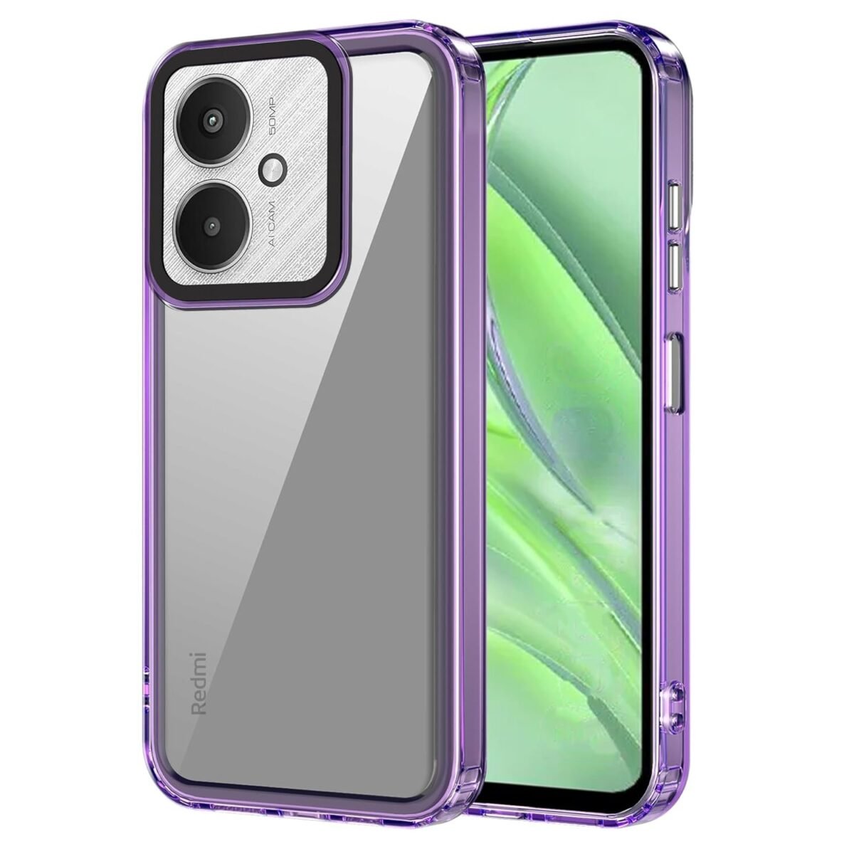 Back Case Cover for Mi Redmi 13C 5G (TPU + PC_Purple)