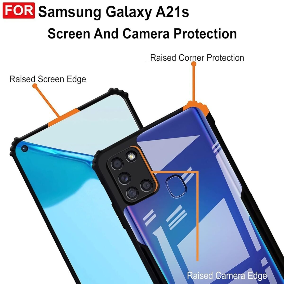 Mobile Cover for Samsung Galaxy A21s (Polycarbonate_Black)