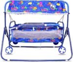 Baby Love Baby Jhula Swing for Sleeping/Baby Crib for ew Born Baby/Baby Crib and Cradle Two in One (Blue) (Blue)