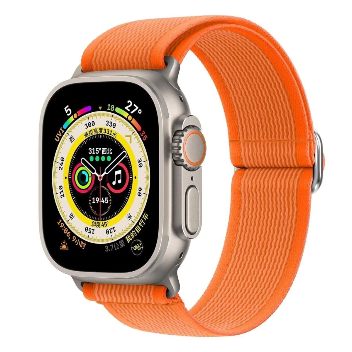 OMI Compatible for Apple Watch Straps 49mm 45mm 44mm 42mm 41mm 40mm 38mm, Nylon Sport Elastic Band for iWatch