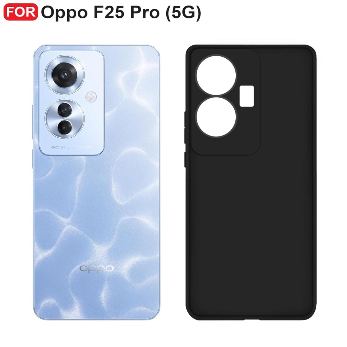 Oppo F25 Pro (5G) Back Cover | Camera Bump Protection & Inner Velvet Fabric Lining | Ultra Slim Matte Soft Rubberised Case Cover (Blue)