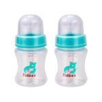 Small Wonder Poohka's Baby Feeding Bottle (Pack of 2), 250 ML, Green