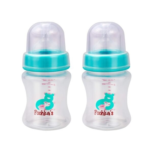 Small Wonder Poohka's Baby Feeding Bottle (Pack of 2), 250 ML, Green