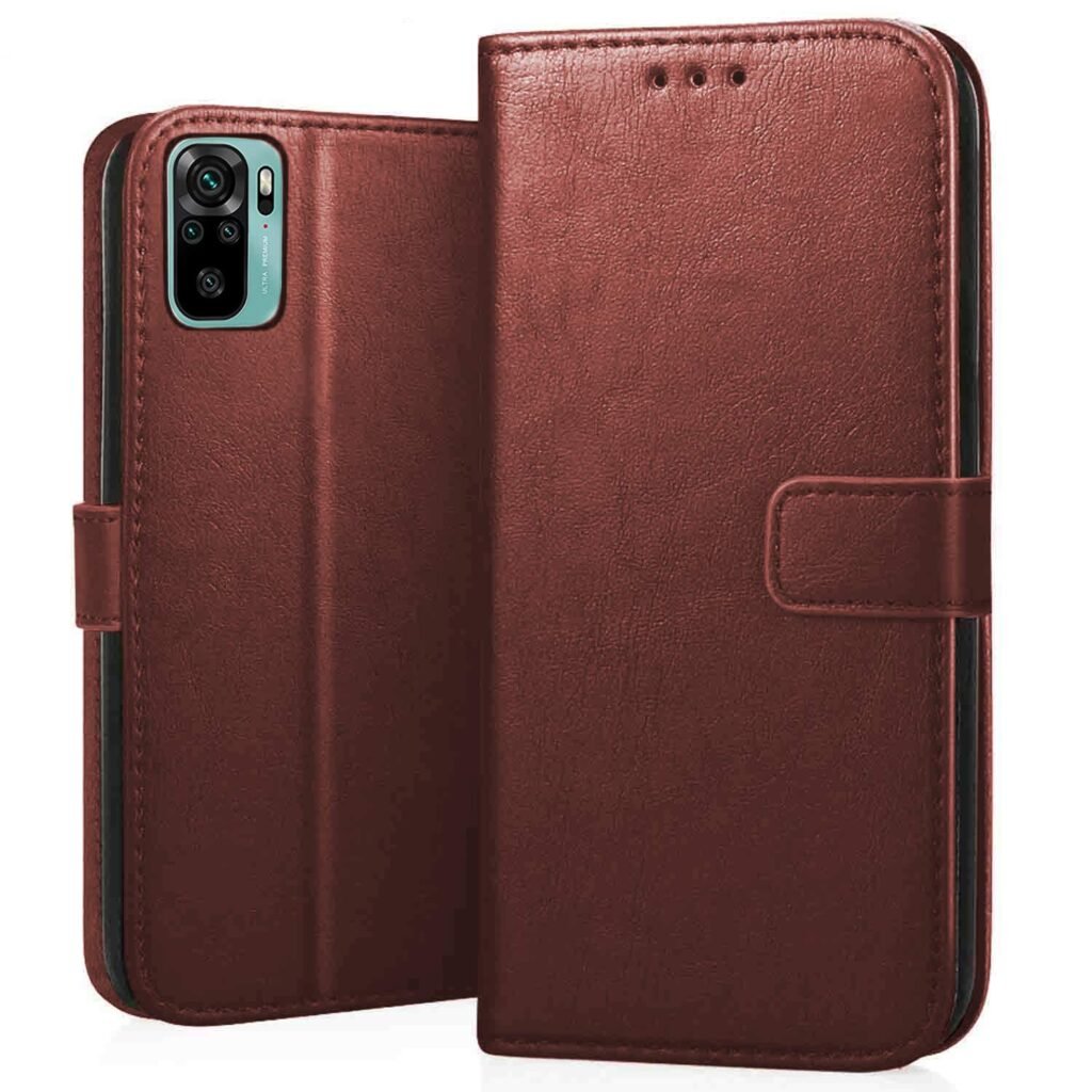 Redmi Note 10 / Note 10s Flip Back Cover | PU Leather Flip Cover Wallet Case with TPU Silicone Back Case Cover