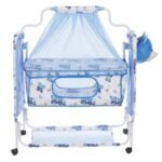 BabyLuv Cozy New Born Baby Cradle, Baby Swing, Baby Jhula, Baby Palna, Baby Bed, Crib, Bassinet with Mattress, Pillow, Mosquito Net