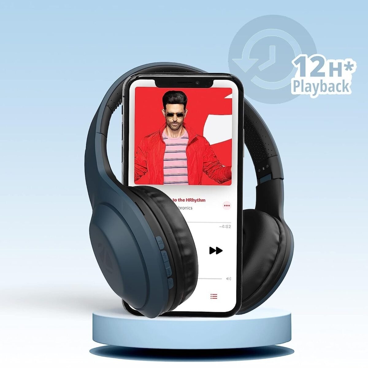 ZEBRONICS Zeb Duke 101 Wireless Headphone with Mic, Supporting Bluetooth 5.0, AUX Input Wired Mode, mSD Card Slot, Dual Pairing,