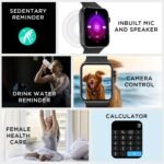 Fire-Boltt Visionary 1.78" AMOLED Bluetooth Calling Smartwatch with 368 * 448 Pixel Resolution, Rotating Crown & 60Hz Refresh BLACK