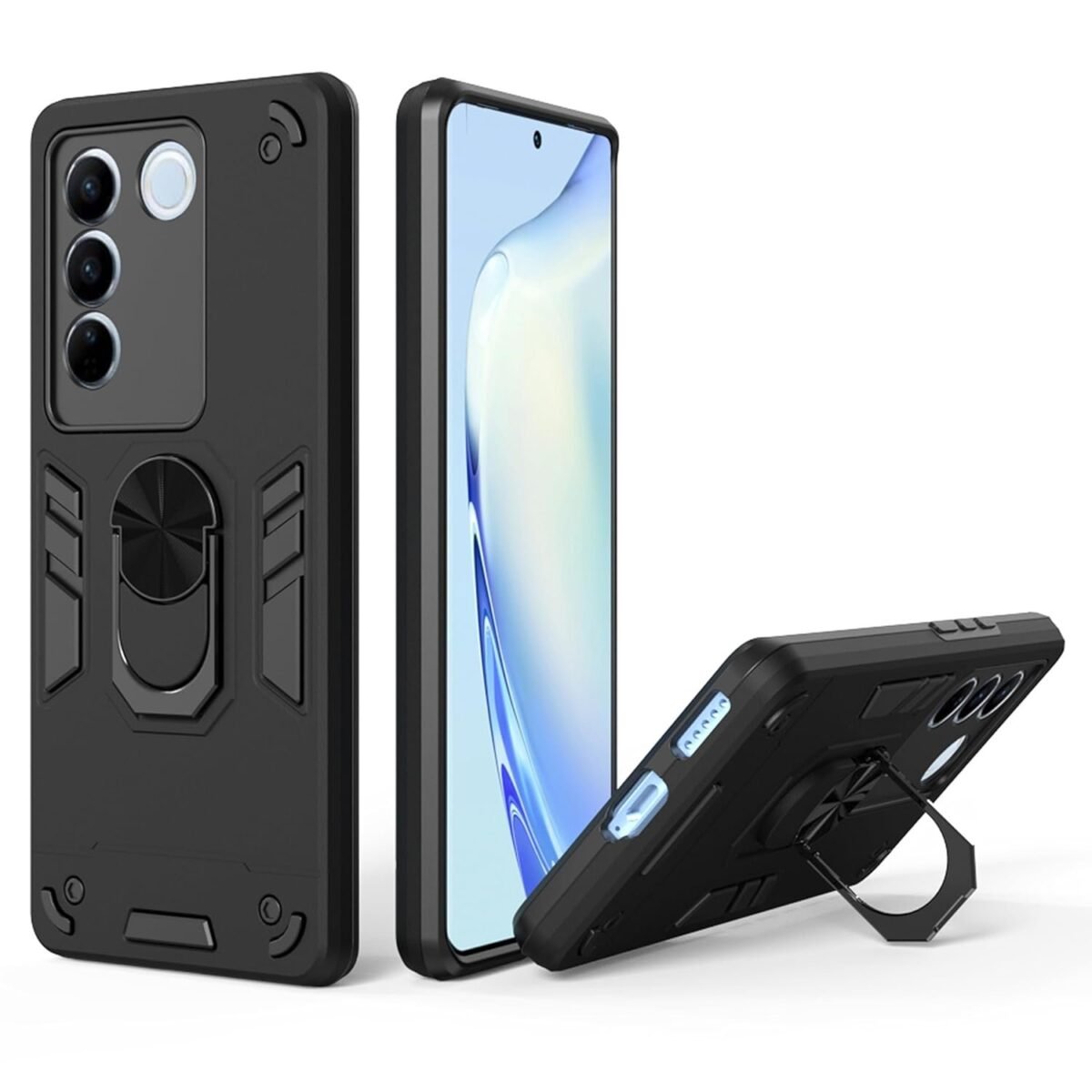 Back Case Cover for Vivo V27 Pro 5G (Silicone, Thermoplastic Polyurethane_Black)