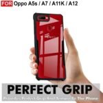 Oppo A7 / Oppo A5S / A12 / A11K Back Case Cover | Clear Case with Camera Protection |(TPU + PC | Matte Black) - Eagle