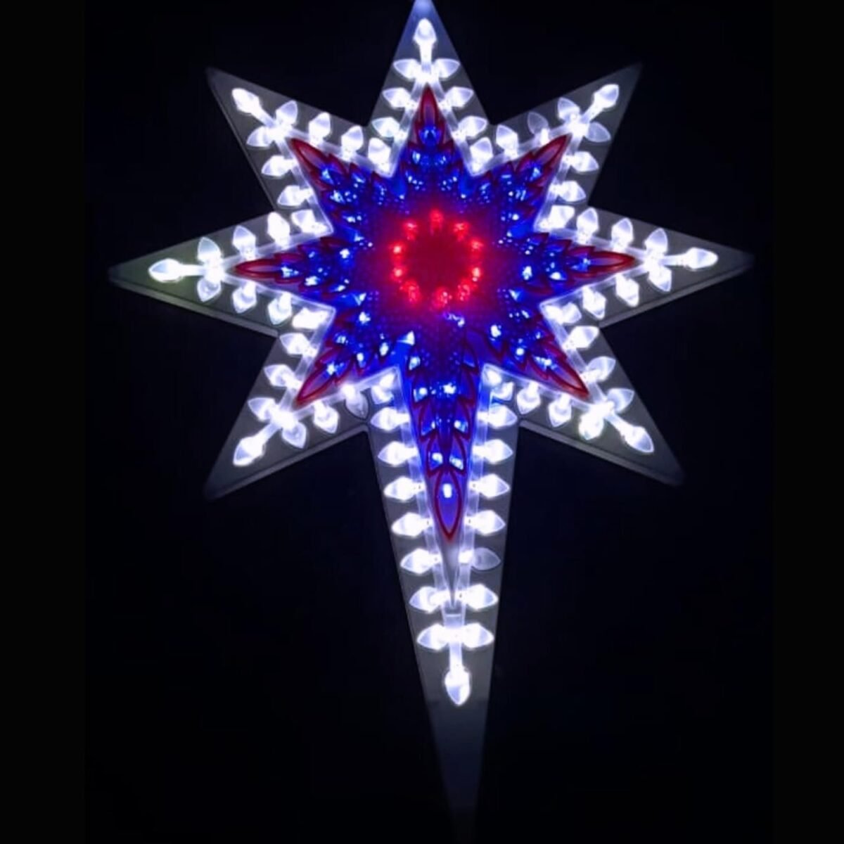 OMI Multicolored LED Star with 100+ LED Bulbs - Festive Decorative Lighting