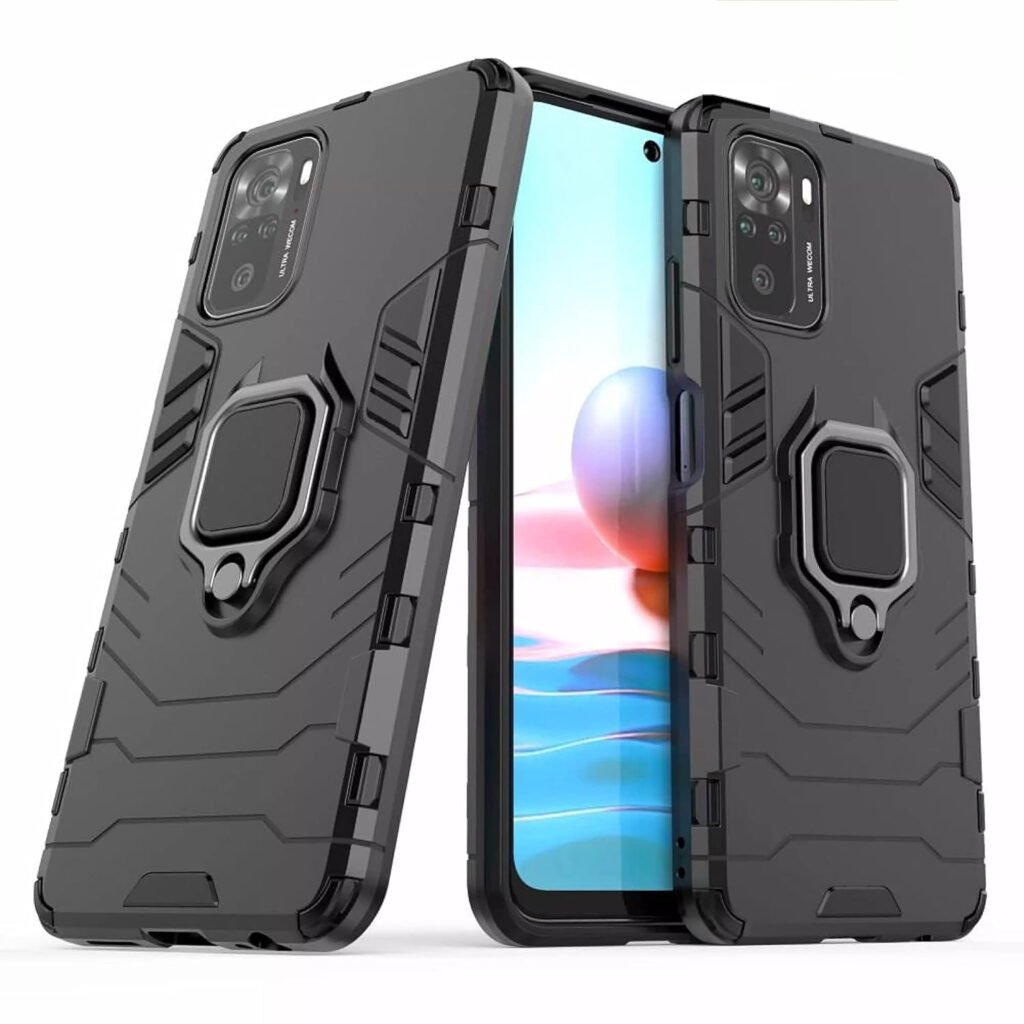 Redmi Note 10 Pro/Pro Max Back cover | Dual Layer Armor Defender Full Body Protective + PC Hybrid Kickstand Back