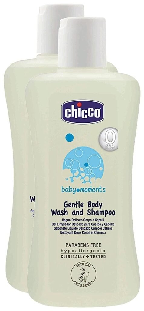 More Combo - Chicco Baby Moments Gentle Body Wash and Shampoo, 200ml (Pack of 2) Promo Pack