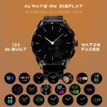 Fire-Boltt Invincible Plus 1.43" AMOLED Display Smartwatch with Bluetooth Calling, TWS Connection, 300+ Sports Modes, 110 Gold black