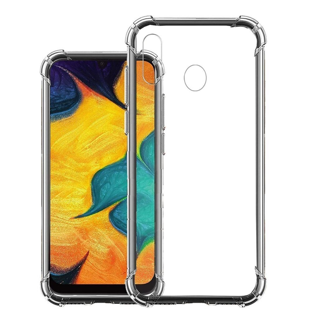 Samsung Galaxy A30 Transparent Cover | Shockproof Hybrid Protection Back Case Cover | Protective Soft Transparent