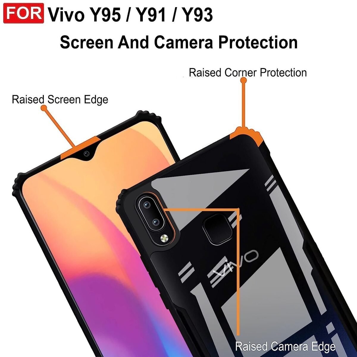 Back Case Cover for Vivo Y95 / Vivo Y93 / Vivo Y91 | Compatible for Vivo Y95 / Vivo Y93 / Vivo Y91 Back Case Cover |