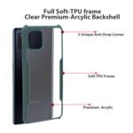 Transparent Clear Shock Proof Back Cover Case Designed for Samsung Galaxy Note 10 Lite/Galaxy A81 (Transparent Black)