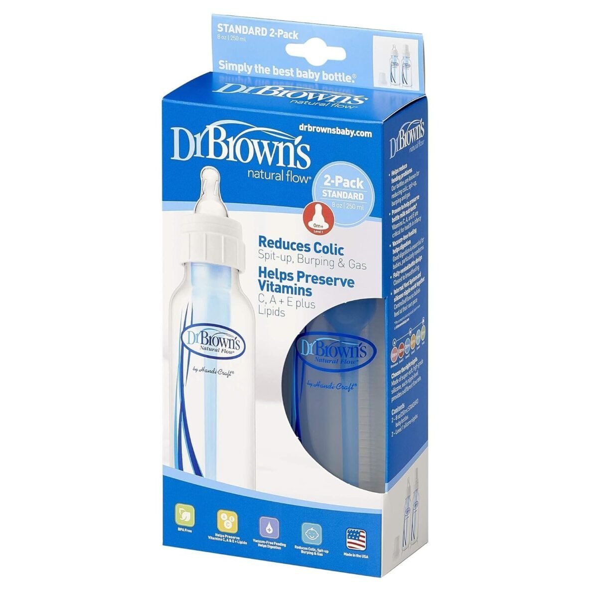 Dr. Brown's 2-Pack BPA Free Polypropylene Bottles - 8 oz