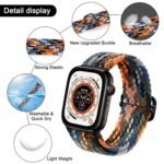 OMI Compatible with Apple Watch Straps 45mm 44mm 42mm 49mm and 41mm 40mm 48mm, Solo Loop Nylon Braided Replacement Band for