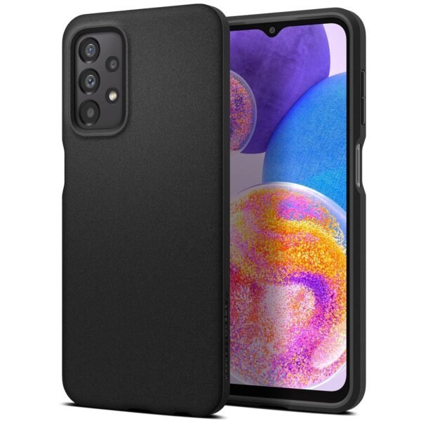 Essential Sand Blast Back Cover Case Compatible with Samsung Galaxy A23 LTE and A23 5G (TPU | Matte Black)