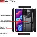 Back Case Cover for Vivo Y73 2021 | Compatible for Vivo Y73 2021 Back Case Cover | 360 Degree Back Cover Case | Clear