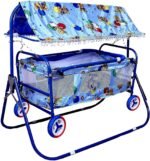 MetroBuzz Baby Strollers Buggies & Prams Mosquito Net Jhula Palna Baggi Jhoola Born Baby 1-2 Years Babies-Newborn Baby