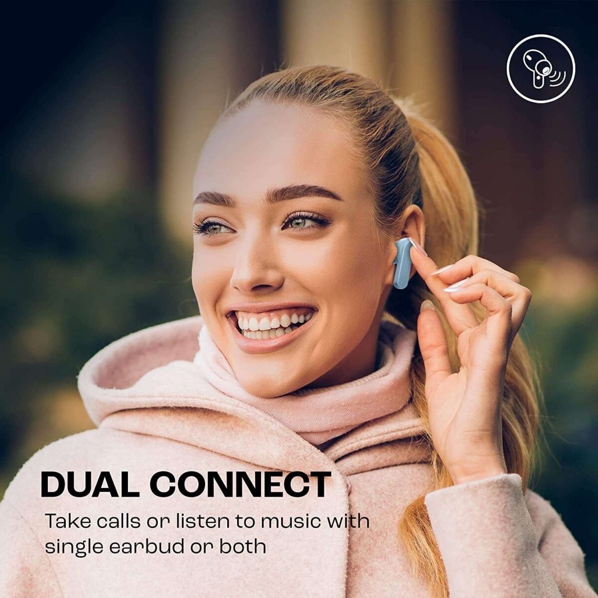 JBL Wave 200 TWS, True Wireless in-Ear Earbuds with Mic, 20 Hours Playtime, Deep Bass Sound, use Single Earbud or Both,