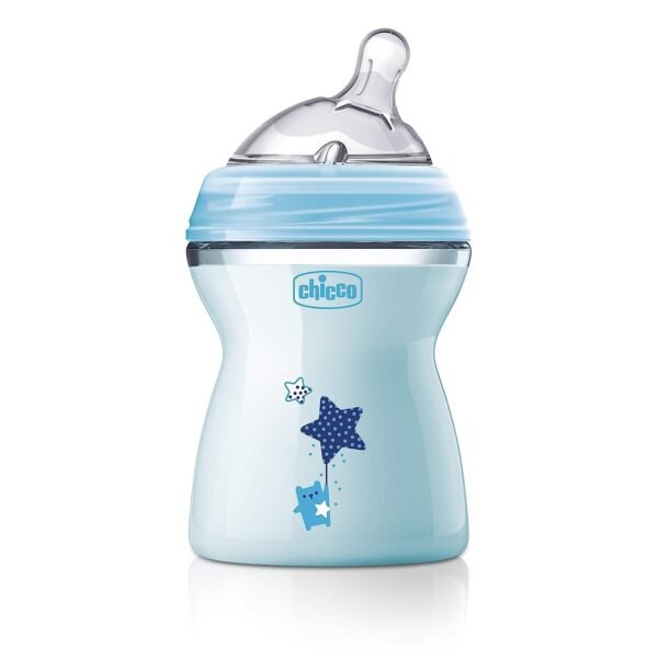 Chicco Natural Feeling Baby Milk Feeding Bottle with Wide Neck, Anti-Colic for Easy Milk Flow, For Babies & Toddlers 2m+, 250ml