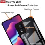 Back Case Cover for Vivo Y73 2021 | Compatible for Vivo Y73 2021 Back Case Cover | 360 Degree Back Cover Case | Clear