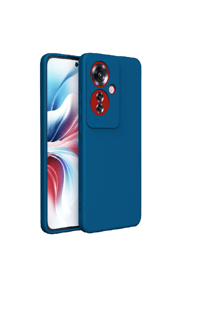 Protective Lens Flexible Back Cover for Oppo F25 Pro (5G) | Slim Silicone with Soft Lining Shockproof Case (Blue)