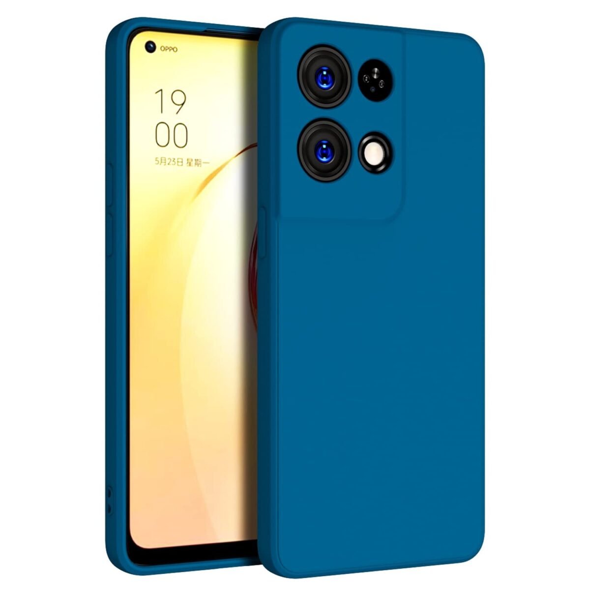 Matte Lens Protective Shockproof Flexible Back Cover for Oppo Reno 8 (5G),Slim Silicone with Soft Lining Shockproof