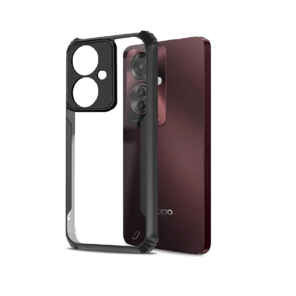 Back Cover for [ Oppo F25 Pro 5G ] Acrylic Back Cover Case for [ Oppo F25 Pro 5G ] | 360 Degree Protection |  (Transparent Black)