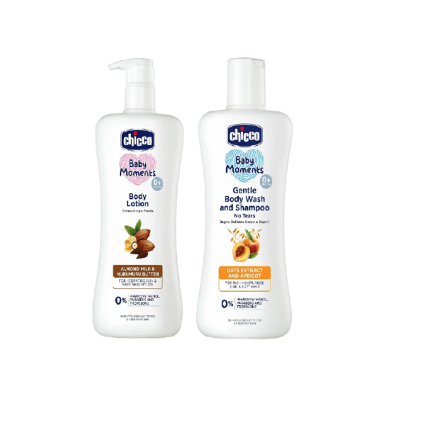 Chicco Body Lotion 500Ml With Gentle Bodywash & Shampoo 200Ml