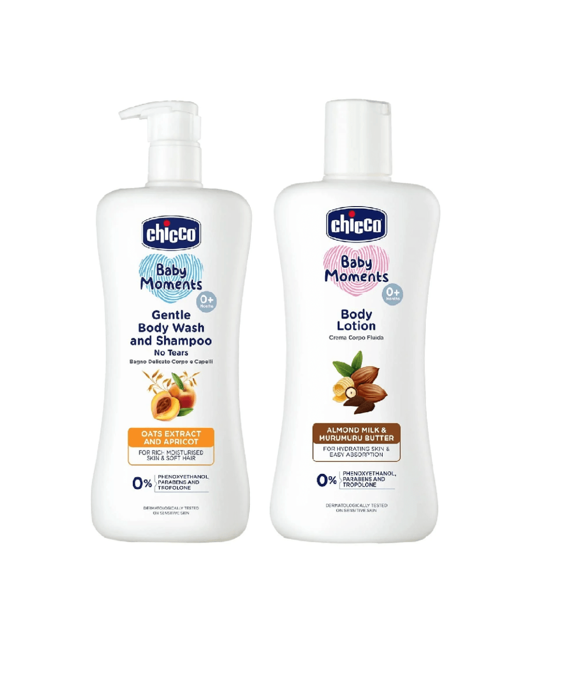 Chicco Gentle Bodywash & Shampoo 500Ml With Body Lotion 200Ml