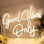 OMI Stylish Good Vibes Only LED Neon Signs Light LED Art Decorative Sign Wall Decor/Table Décor Home Decor for Wedding Party