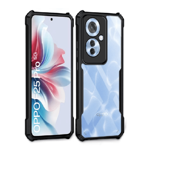 Transparent hard back cover case for Oppo F25 Pro 5G | (Transparent)