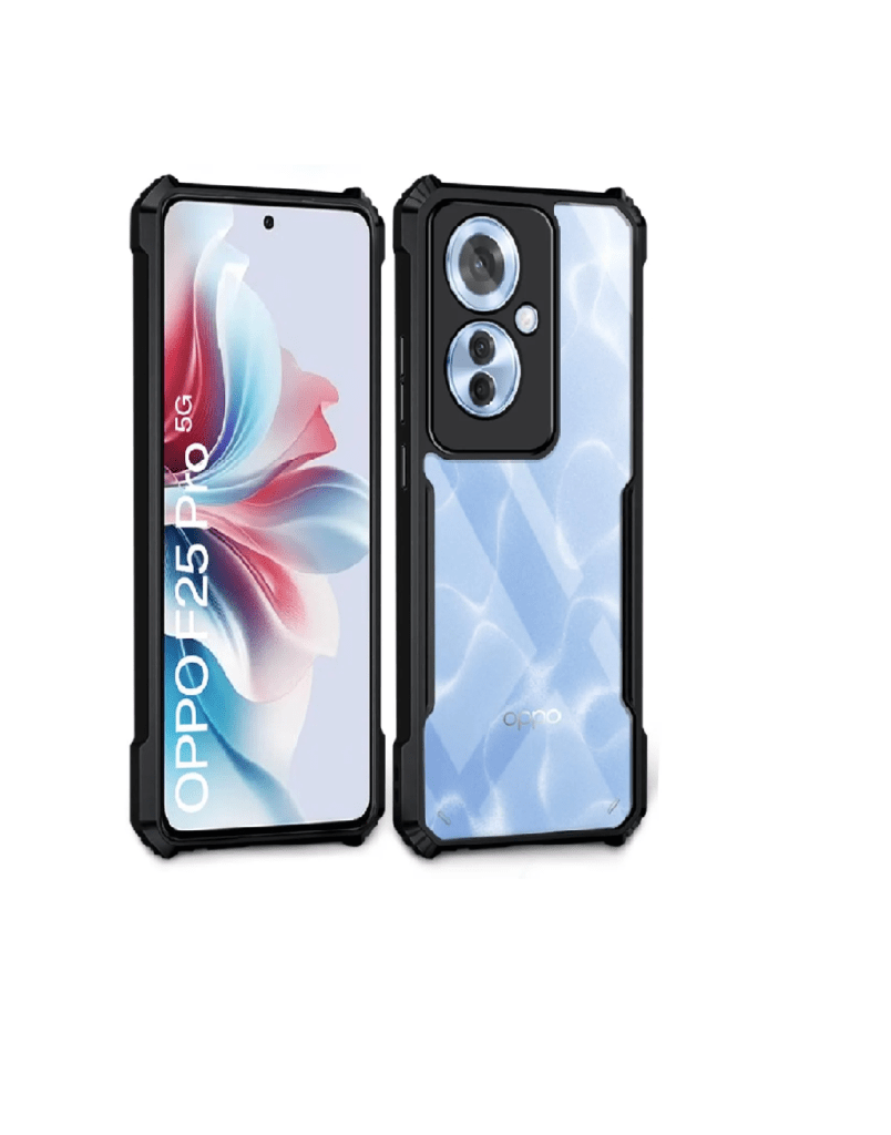 Transparent hard back cover case for Oppo F25 Pro 5G | (Transparent)