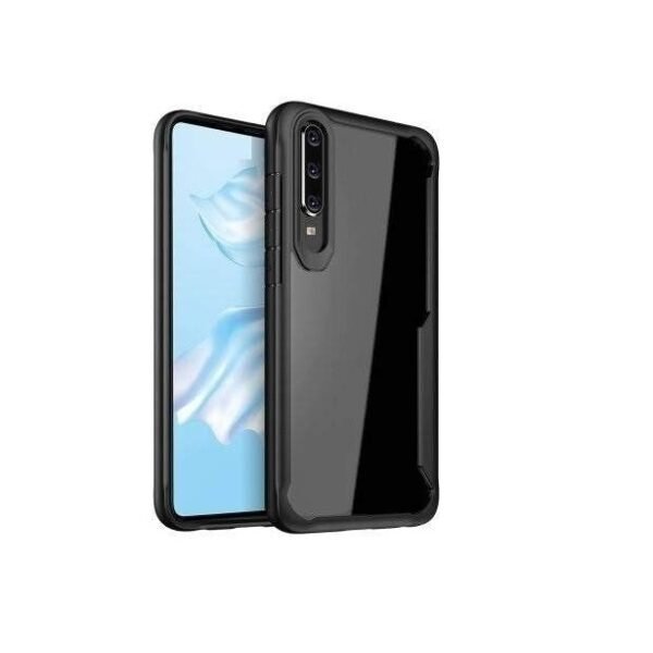 Back Cover for Vivo V15 Pro (TPU+Plastic|Black)