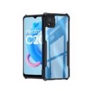 Shockproof Back Cover for Realme C20 (Transparent Black Border)