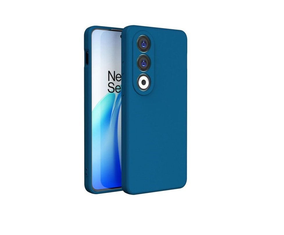 OnePlus Nord CE 4 | Slim Silicone with Soft Lining Shockproof Full Body Bumper Case (Blue)