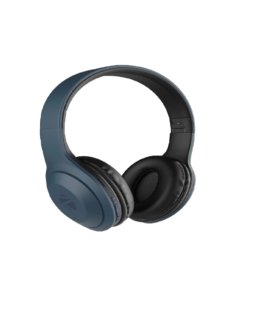 ZEBRONICS Zeb Duke 101 Wireless Headphone with Mic, Supporting Bluetooth 5.0, AUX Input Wired Mode, mSD Card Slot, Dual Pairing,