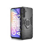 Samsung Galaxy A54 | Bumper Back Cover Case (Tough Armor | Hybrid PC + TPU | Full Protection with Ring Holder & in-Built Kickstand | Black) D5