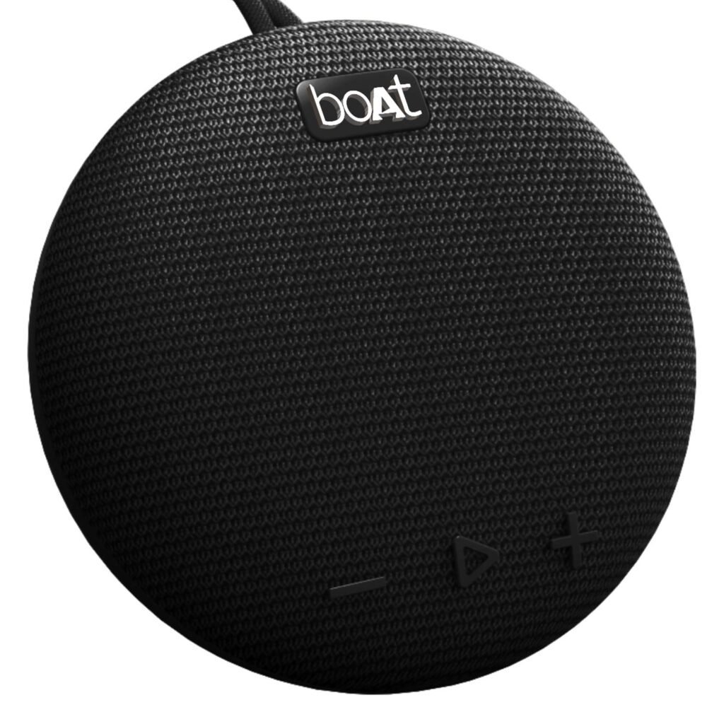 boAt Stone 190, Wireless Portable Speaker with 52mm Dynamic Driver, Up to 4hrs Nonstop Playback, IPX 6 Water Resistant (Black)