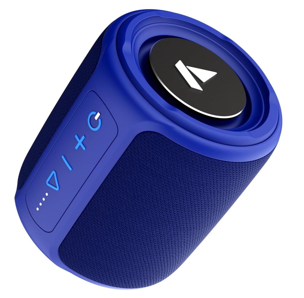 boAt Stone 352 Bluetooth Speaker with 10W RMS Stereo Sound, IPX7 Water Resistance, TWS Feature, Up to 12H Total Playtime, Type-C Charging (Blue)