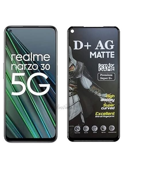 D+ Matte Tempered Glass With 18H Hardness For Realme Narzo 30 5G | Full screen Coverage (PACK OF 1)