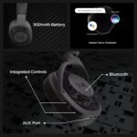 boAt Rockerz 550 Over Ear Bluetooth Headphones with Upto 20 Hours Playback, 50MM Drivers (Black)