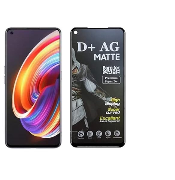 D+ Matte Tempered Glass With 18H Hardness For Realme X7 | Full Screen Coverage - 6.4 Inch (Pack Of 1)