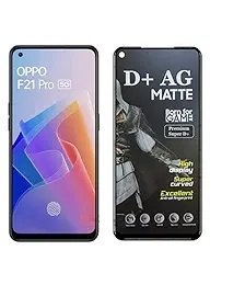 D+ Matte Tempered Glass With 18H Hardness For Oppo F21 Pro 5G Smartphone |  Full Screen Coverage. If Received Damaged-6.43 Inch (Pack Of 1)