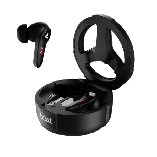 boAt Immortal 171 in Ear Wireless Gaming Earbuds 40ms Low Latency, 40 Hours Gameplay, IPX5 Water, BT v5.3 (Black Sabre)