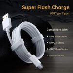 Super VOOC/Superdart Type-C 7 Pin Data Sync Fast Charging Cable Compatible for Realme Phones Upto 6.5Amp (White)