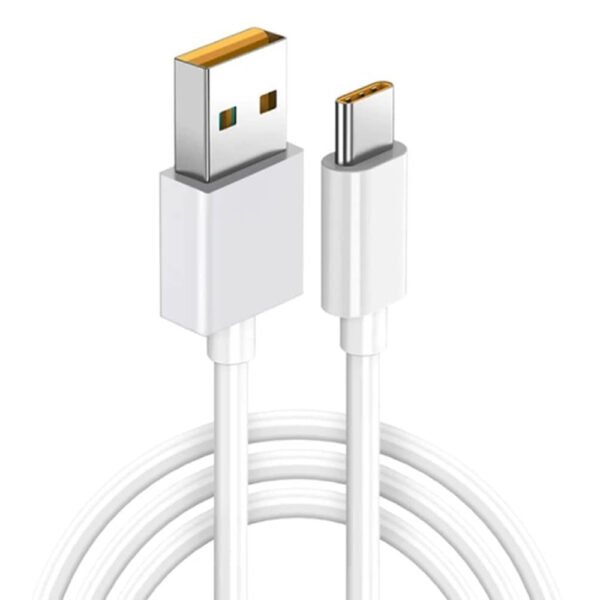 Super VOOC/Superdart Type-C 7 Pin Data Sync Fast Charging Cable Compatible for Realme Phones Upto 6.5Amp (White)